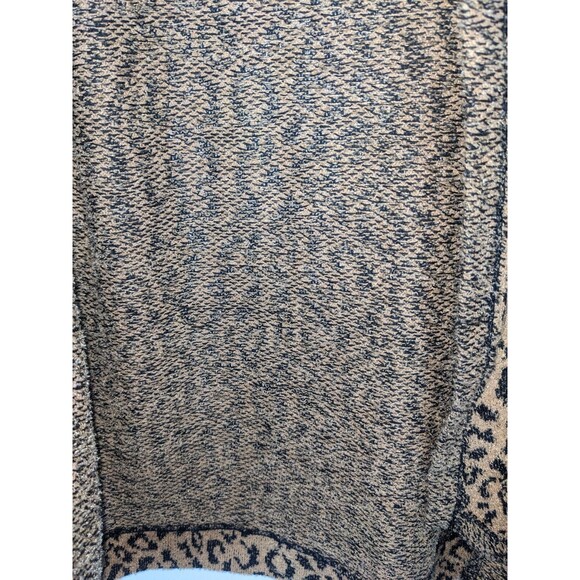 One World Cardigan S Women's Brown Leopard Animal Print Long Sleeve Pockets - Picture 6 of 9